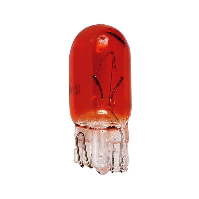 BOITE 10 AMPOULES WEDGE 12V. 5W. T10 W2.1x9.5D AMBREE