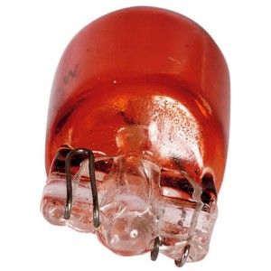BOITE 10 AMPOULES WEDGE 12V. 5W. T10 W2.1x9.5D AMBREE