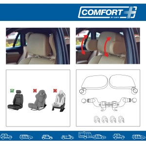 REPOSE-TETE COMFORT+ RIGIDE ET REGLABLE NOIR - SCT