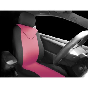 JEU DE HOUSSES DE SIEGES NOIR/ROSE UNICORN 2PCS - SCT