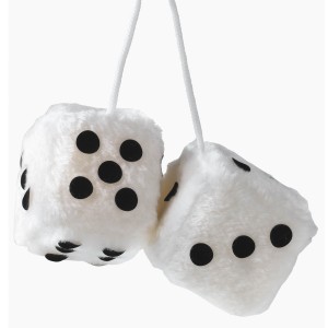 DOUBLE DES DECORATIFS A SUSPENDRE 6X6CM BLANCS