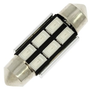 NAVETTE LED C5W SV8.5 36MM - 6 LEDS - BLEU - 1PC - SCT
