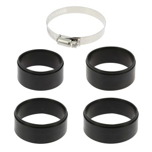 FILTRE A AIR CHROME GRIS UNIV + 4 BAGUES