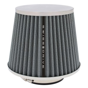 FILTRE A AIR CHROME GRIS UNIV + 4 BAGUES