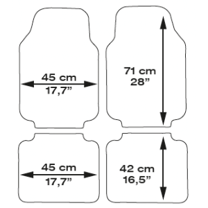 TAPIS DE SOL UNIVERSEL 4PCES TRANSPARENT