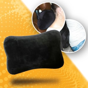 COUSSIN GRIS H.CONFORT REPOSE-TETE/PROTEGE LOMBAIRE MICROBILLE 2 EN 1