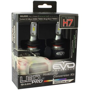 KIT DE CONVERSION LED H7 PX26D - 6000K BLANC PURE - 2PCS - SCT
