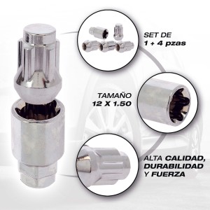 ANTIVOL TYPE A 12X1,25 ECROU 4PCES
