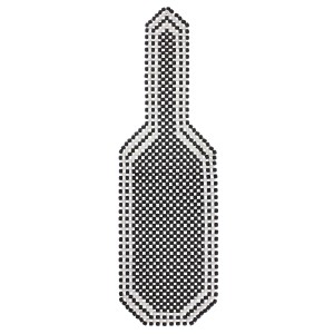 COUVRE SIEGE BAOBAB NOIR ET BLANC 1PCE 127X38CM