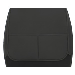 HOUSSE DE SIEGE 1PC PVC 6MM NOIR SURP BLANCHES