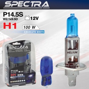 COFFRET 2 AMP SPECTRA H1 100W + 2 AMP FEUX DE POSITION T10 W5W BLC