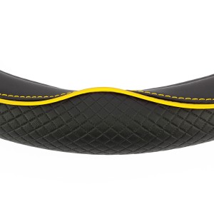 COUVRE-VOLANT CENTAURO 37-39CM. NOIR/JAUNE