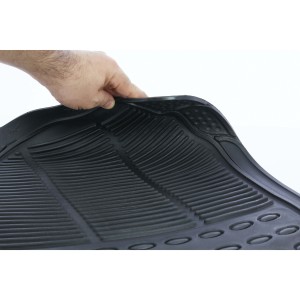 TAPIS DE SOL PVC 4PCS NOIR