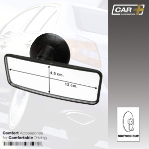 RETROVISEUR DE COURTOISIE RECT+ VENTOUSE 110X45MM - SCT