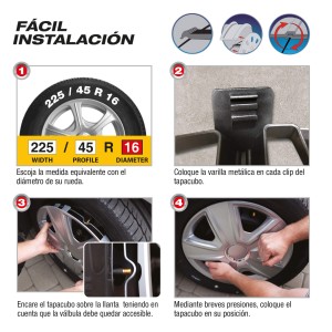 JEU D'ENJOLIVEURS 16" VOLTAGE RC SILVER