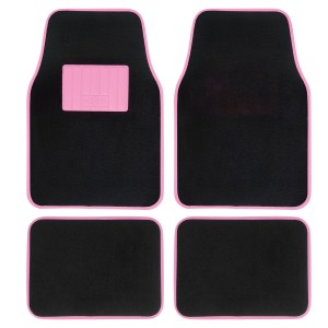 JEU DE TAPIS MOQUETTE 400G/M2 DRIVE NOIR/ROSE 4PCS