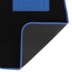 JEU DE TAPIS MOQUETTE 400G/M2 DRIVE NOIR/BLEU 4PCS