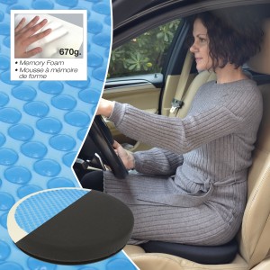 COUSSIN SWISS DRIVE A MEMOIRE DE FORME + GEL PIVOTANT 360°