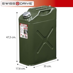 BIDON A CARBURANT METAL U.N APPROVED BOUCHON VISSABLE 20L