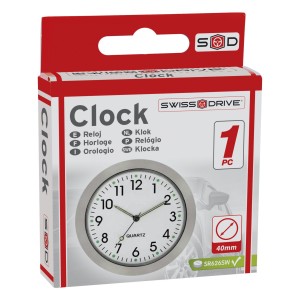 MONTRE ANALOGIQUE D.43MM FOND BLANC BOITIER ALLIAGE