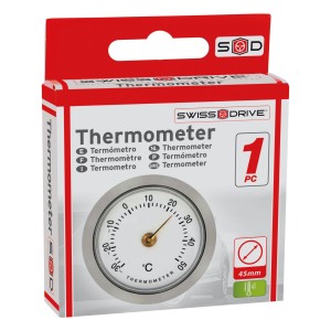 THERMOMETRE ANALOGIQUE D.45MM BOITIER METAL