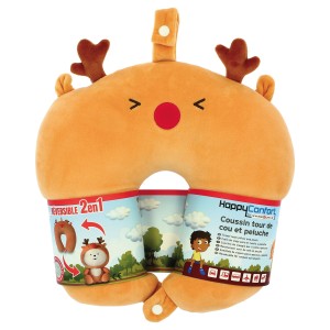 TOUR DE COU DE VOYAGE ET COMPAGNON DE VOYAGE RENNE/ORANGE, MICROBILLE