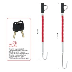 CANNE ANTIVOL SWISS DRIVE APOLO BLOQUE PEDALE ET VOLANT