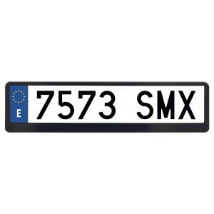 SUPPORT DE PLAQUE D'IMMAT EURO CLIP ABS NOIR