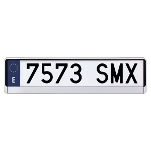 SUPPORT DE PLAQUE D'IMMAT EU ABS CHROME