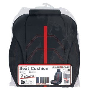 COUVRE SIEGE PVC POTENZA NOIR/ROUGE 1PC