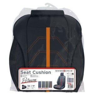 COUVRE SIEGE PVC POTENZA NOIR/ORANGE 1PC