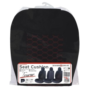 COUVRE SIEGE CONFORT TEXTIL TOURER NOIR/ROUGE 1PC