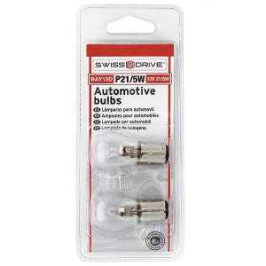 BLISTER 2 AMPOULES STOP 12V. P21/5W. 2 PLOTS BAY15D