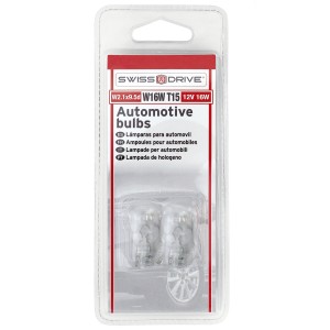 BLISTER 2 AMPOULES WEDGE 12V. W16W. T15 W2.1x9.5D