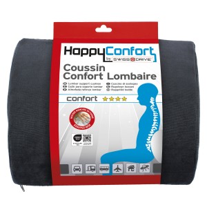 DISPLAY DE 18 COUSSINS LOMBAIRE HAPPY CONFORT, OKO-TEX