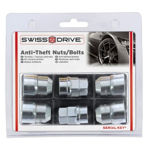 ECROUS ANTIVOL 12X1.25 4PCS + 2 CLEFS AVEC NUMERO DE SERIES