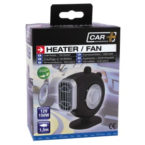 CHAUFFAGE ET VENTILATEUR D'APPOINT 12V NOIR