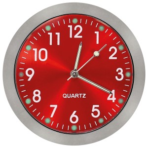 MONTRE ANALOGIQUE D.43MM FOND ROUGE BOITIER ALLIAGE