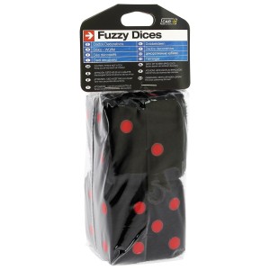 DOUBLE DES DECORATIFS 6X6CM NOIR/ROUGE