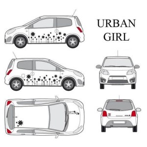 CAR DECO KIT URBAN GIRL-1 S NOIR - FDS
