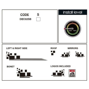 CAR DECO KIT RACING 1 S BLANC - FDS