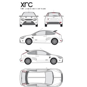 CAR DECO KIT RACING XRC M ARGENT - FDS