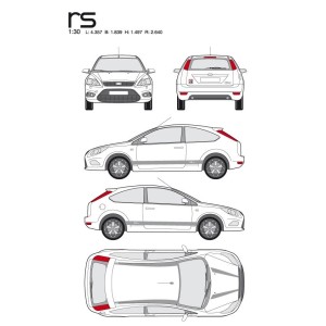CAR DECO KIT RS M ARGENT - FDS