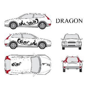 CAR DECO KIT DRAGON TAILLE S NOIR-FDS