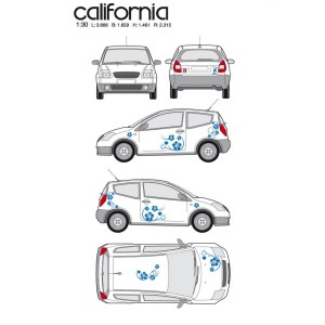 CAR DECO KIT CALIFORNIA TAILLE M BLEU - FDS