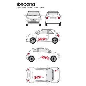 CAR DECO KIT IKEBANA TAILLE M ROUGE-FDS