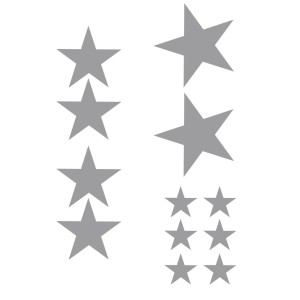 CAR DECO ELEMENT STARS GRIS - FDS