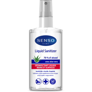 LIQUIDE DESINFECTANT ALOE VERA 70% ALCOOL 75ML-DISPL.12PCS -MSDS-SCT