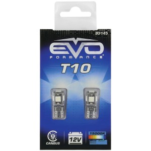 LED T10 W5W W2.1X9.5D CANBUS - 5 LEDS - BLEU - 2PCS