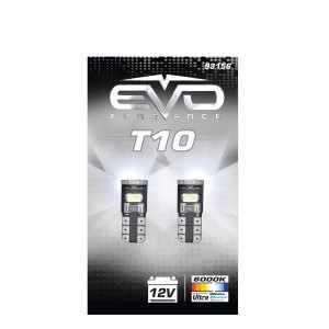 LED T10 W5W W2.1X9.5D - 4 LEDS - 6500K BLANC PURE - 2PCS